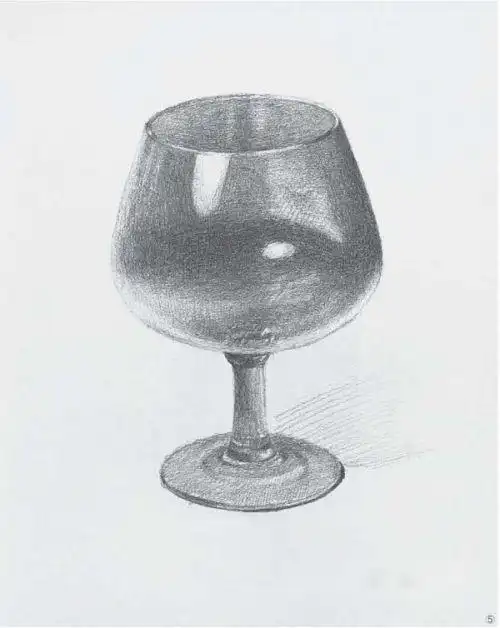 素描入门教学 素描静物高脚杯画法步骤图片