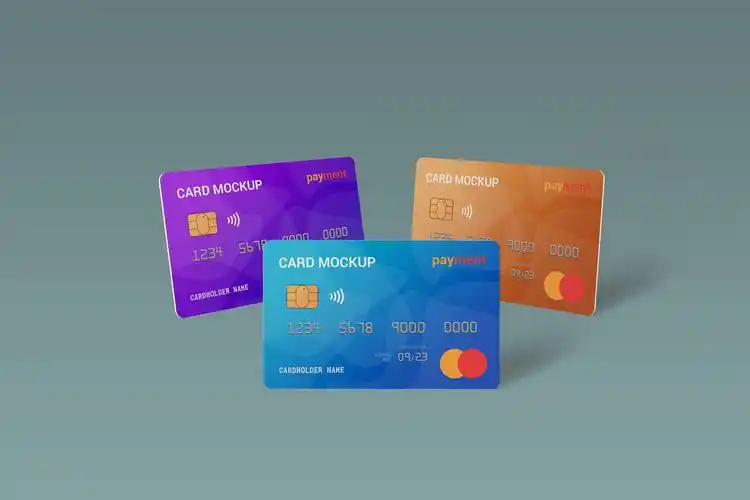 20个时尚信用银行卡卡片设计展示样机模板 debit card mockup