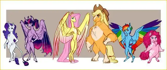 小马宝莉:小马驹长大成人的样子,小蝶和苹果嘉儿变为瑜伽健美师