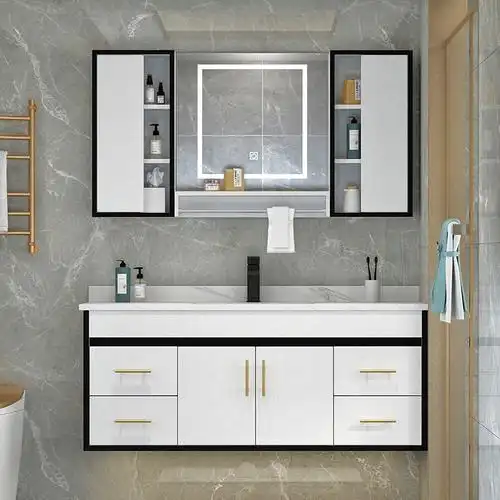 古达浴室柜组合岩板盆智能镜卫浴柜吊柜面盆柜洗手台盆柜洗漱台卫生间