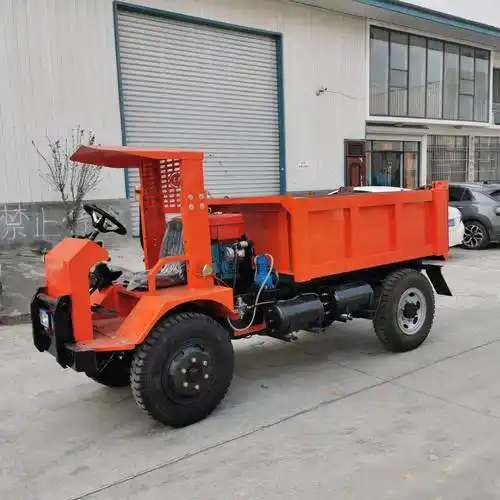 陆辉小型4吨矿用自卸车四不像运输车带矿安证操作简单转弯灵活图片