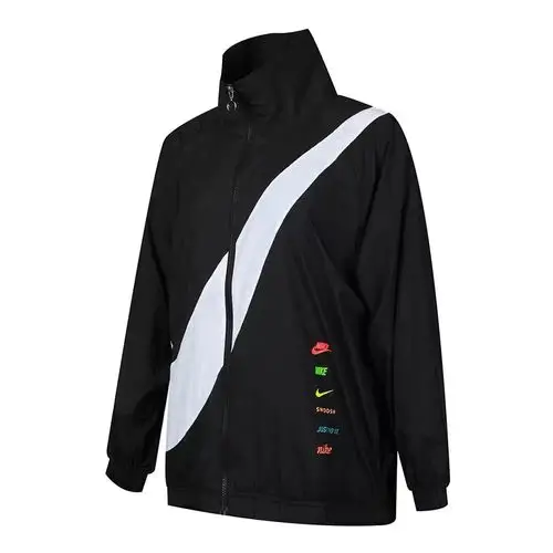 nike耐克外套女装2020秋新款彩虹串标大logo运动服夹
