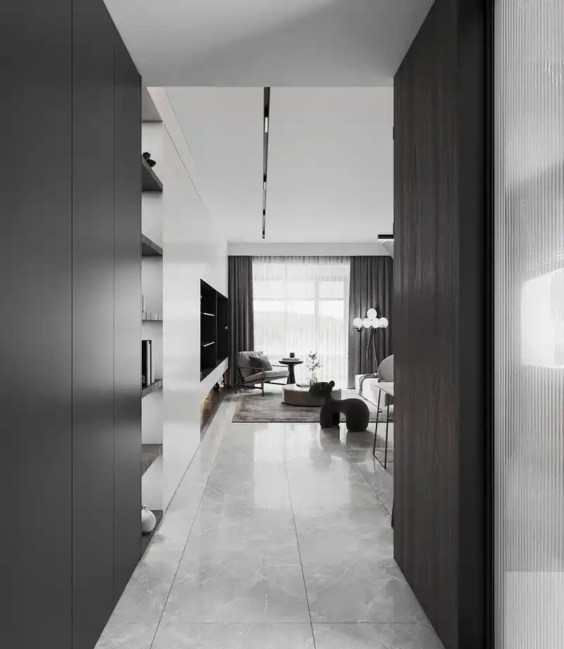 灰色轻奢装修效果图,城市年轻人首选装修风格