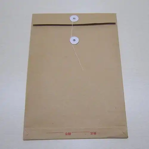 德州市区送货中厚款牛皮纸档案袋250g纸质缠绳资料袋通用a4文件袋