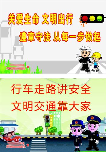 639办公装饰海报展板素材57交通安全文明出行关爱生命标语