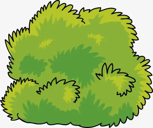 矢量可爱树丛二