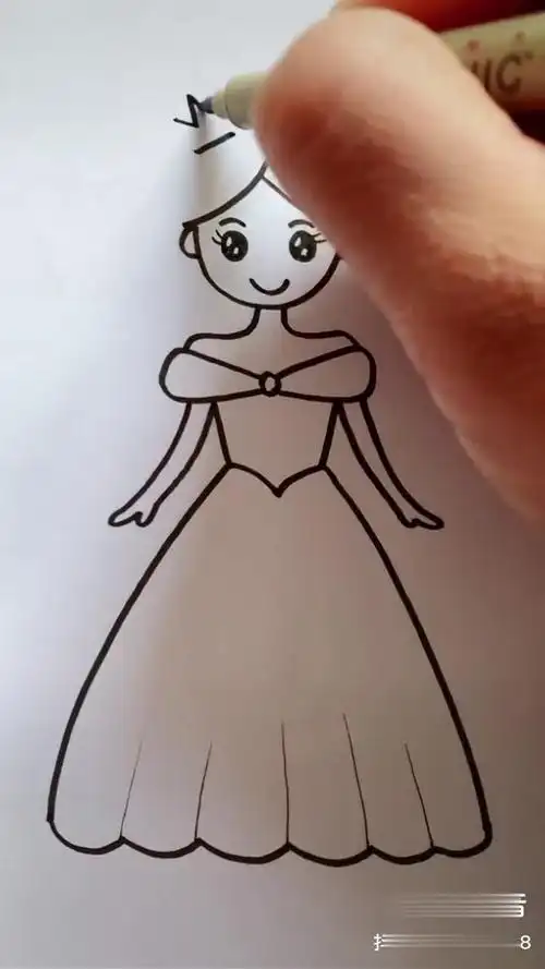 教你画美丽可爱的公主简笔画 儿童简笔画