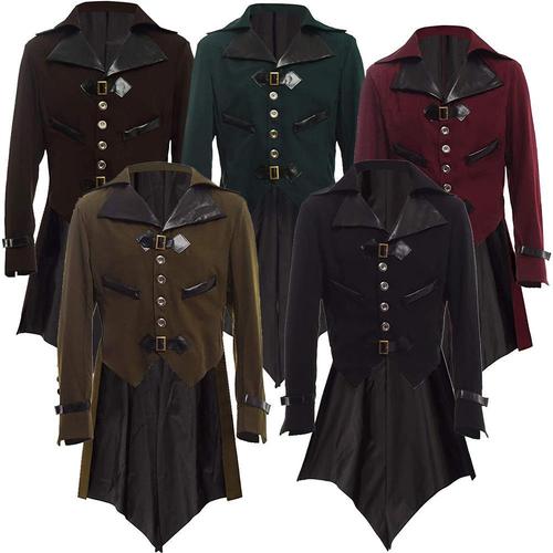 万圣节维多利亚时代哥特式燕尾服蒸汽朋克vtg外套圣诞cosplay服装