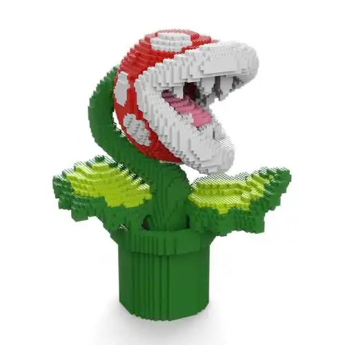 小颗粒积木拼插场景摆件乐高造型马里奥