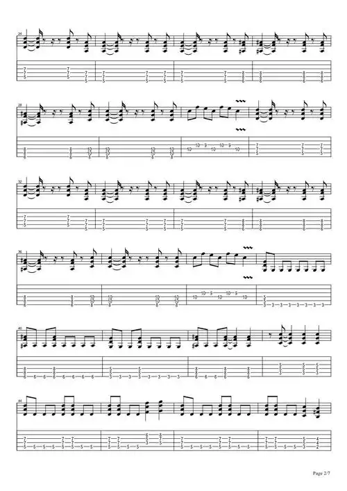 别来纠缠我(节奏吉他谱)-黑豹乐队