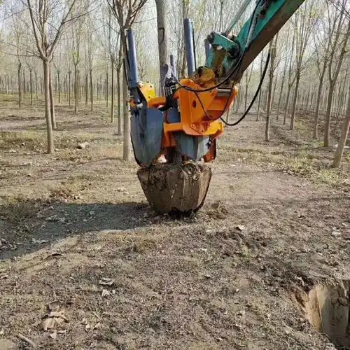 供应四瓣式液压挖树机断根起苗移树机苗圃树木移栽机保护根系