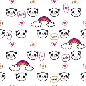 熊猫徽章可爱的熊猫一套照片