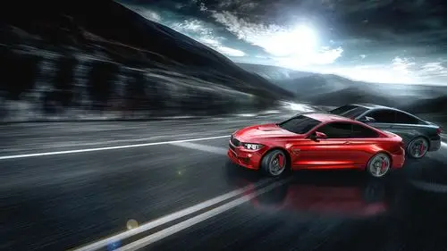 宝马汽车运动合成后期渲染海报