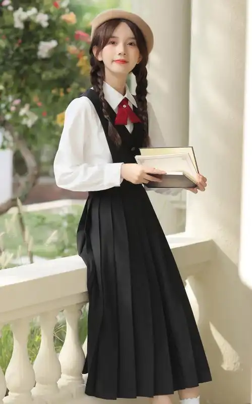 jk制服秋冬季套装日系护奶裙小个子女生西装外套学院风全背带百褶裙a