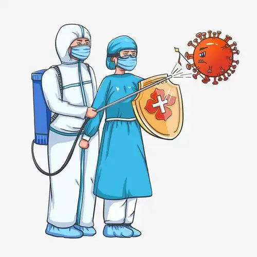 防疫人员卡通画