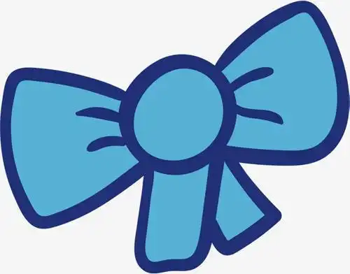 蓝色蝴蝶结简笔画