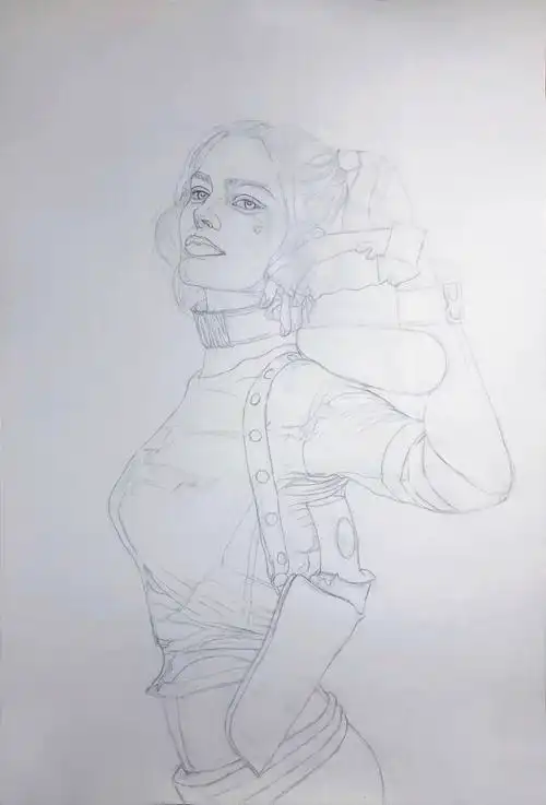 彩铅手绘x特遣队小丑女