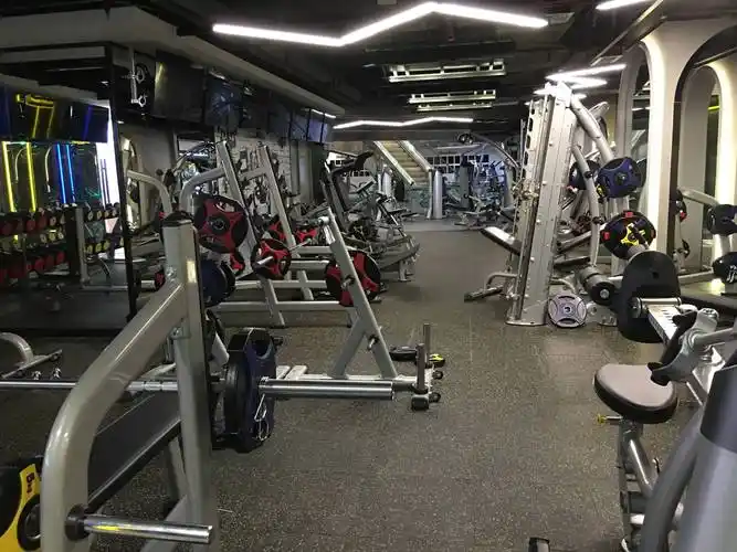 室专用橡胶地垫隔音垫就是这么漂亮健身中心力量区_运动_哑铃_防震