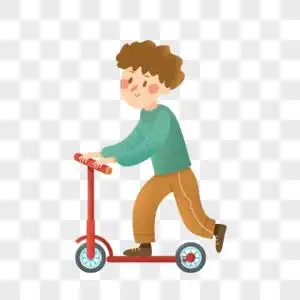 儿童骑滑板车图片