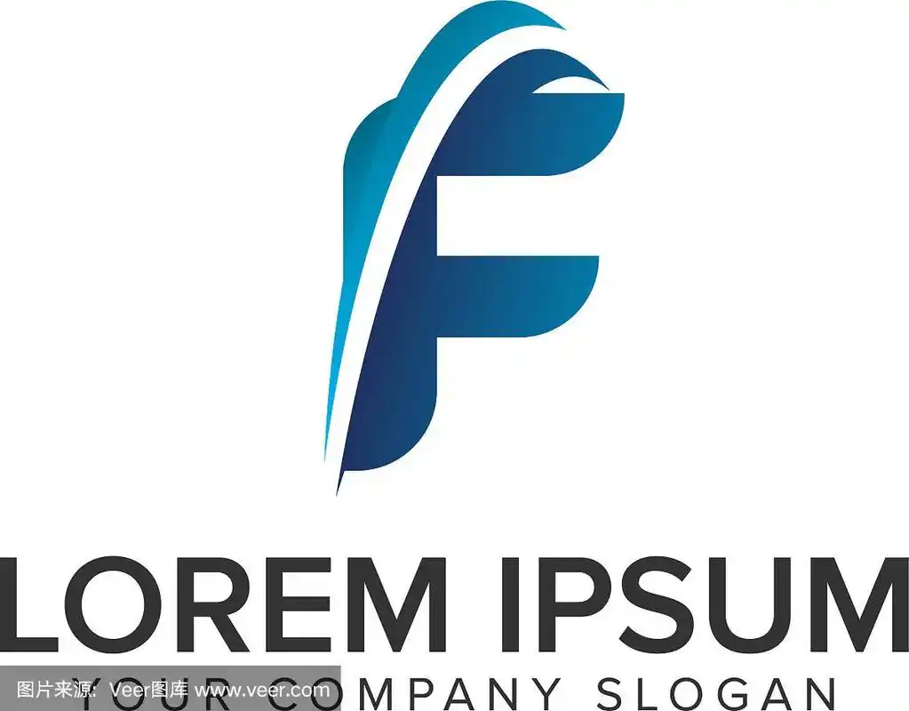 创造性的现代字母f标志设计理念