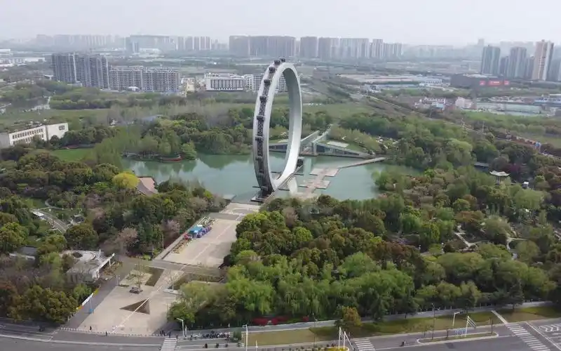 常州地标紫荆公园无辐摩天轮