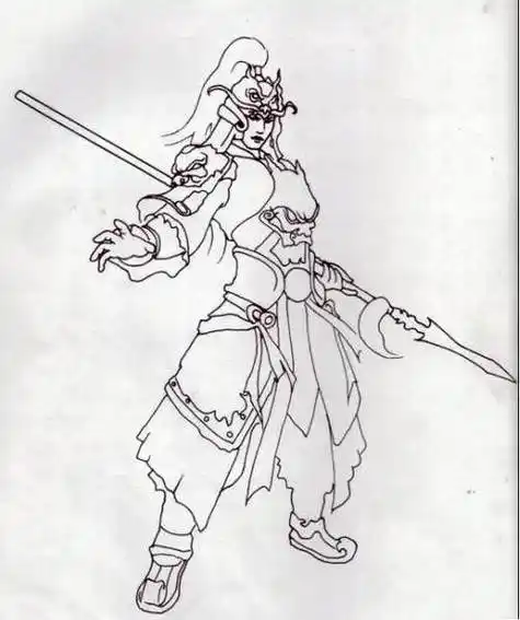 简笔画赵云简笔画赵云简笔画图片儿童赵云简笔画赵云儿童马克笔画三国