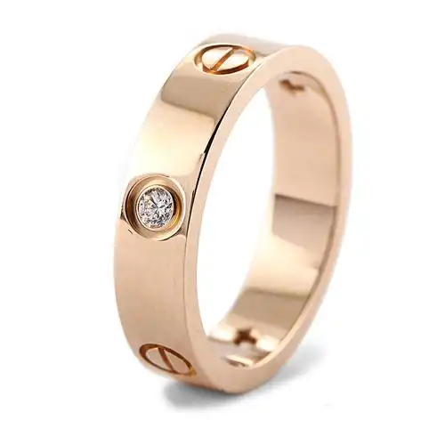 cartier(卡地亚) #love系列18k金三钻戒指 64