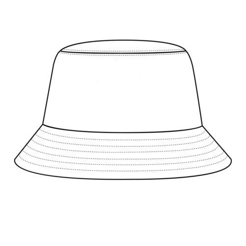 short brim customized cotton blank white bucket hat