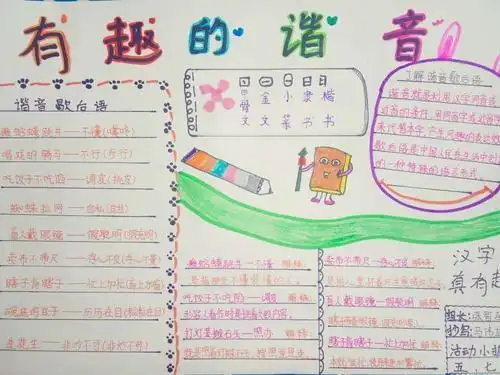 有趣的谐音简单的手抄报 有趣的数学手抄报民间故事之手抄报 泰安市