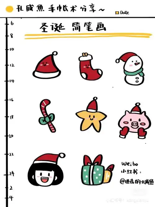 孔咸鱼简笔画_小红书