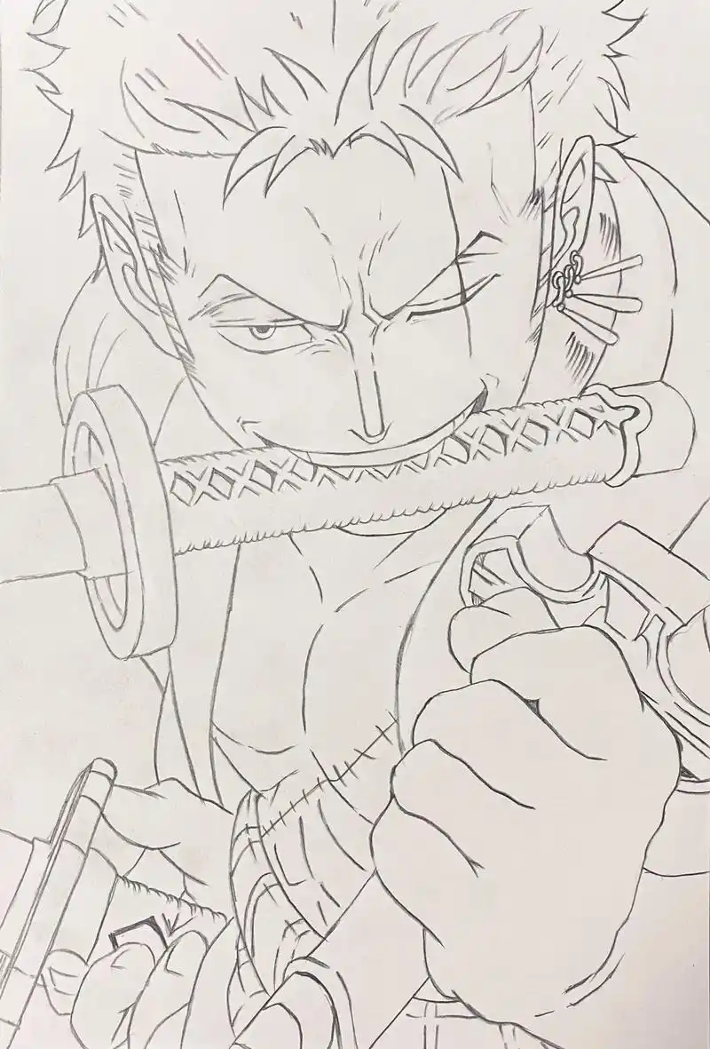 索隆:什么都没有发生过#海贼王 - 抖音