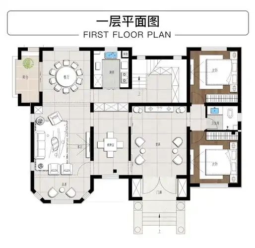 欧式二层别墅设计图平面图