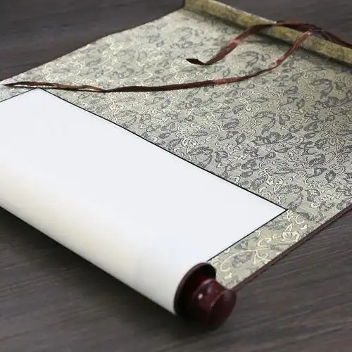 裴佳空白画轴装裱好的四尺对开四开三尺小六尺宣纸国画书法卷轴可定制