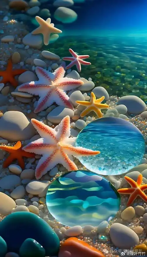 梦幻的沙滩海星!