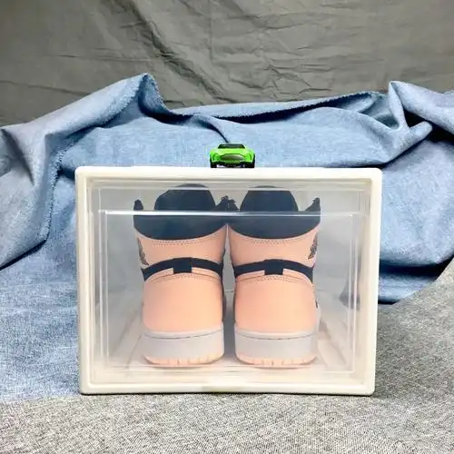 收纳防潮透明展示抽屉式球鞋子收纳盒篮球鞋盒可折叠 aj款白色(大号)