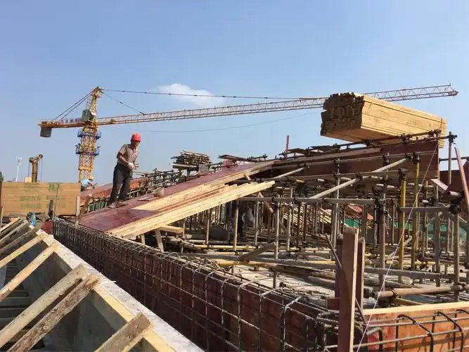 17#楼斜屋面木工支模