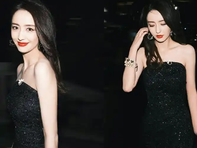 佟丽娅长发红唇造型优雅知性秀优越锁骨