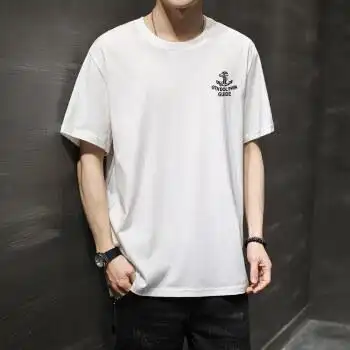 短袖t恤男夏季新款男士韩版圆领印花百搭上衣休闲打底衫潮体恤衫011