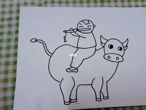 牧童的简笔画法儿童