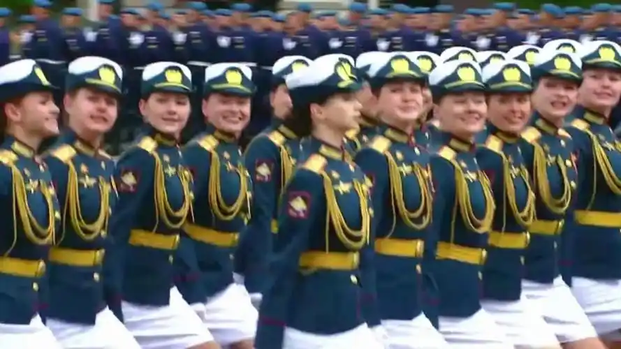 【1080p高清】俄罗斯2024年胜利日阅兵女兵方阵