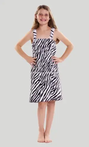 women girls dotted terry towel bath wraps