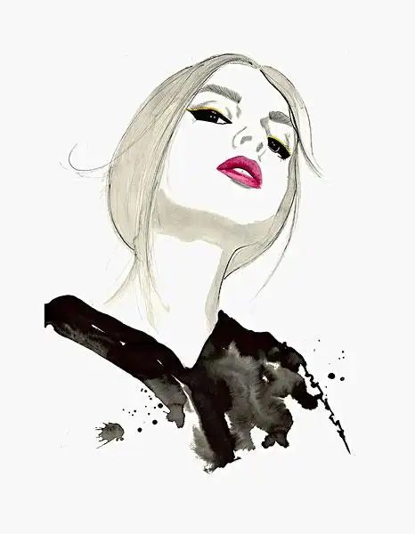 傲慢,女人,俯视,鼻子