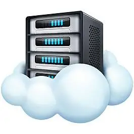 蓝色云朵云服务器免抠png透明素材卡通手绘云服务器免抠png透明素材云