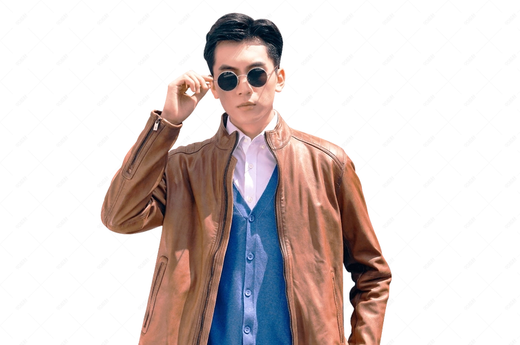 复古风夹克男帅气时尚男模特男生