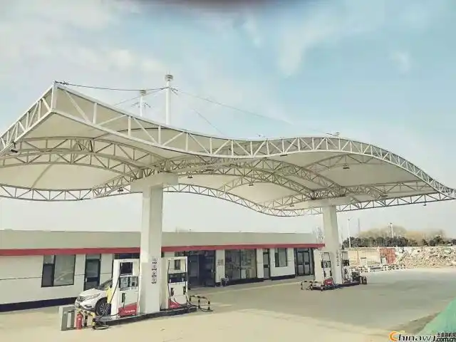 黑龙江加油站网架罩棚价格-隆顺金属结构报价