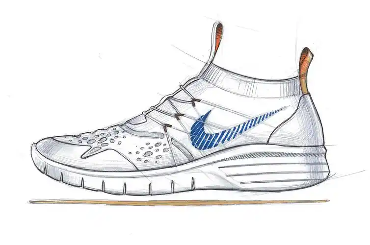 创意,设计,鞋子,运动鞋,草图