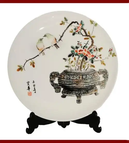 赵宝华作品 釉上彩《鼎盛丹青》_陶瓷作品_赵宝华官方网站-博宝艺术家