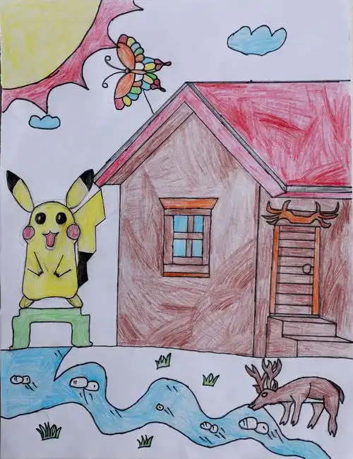 六一儿童节绘画书法才艺作品