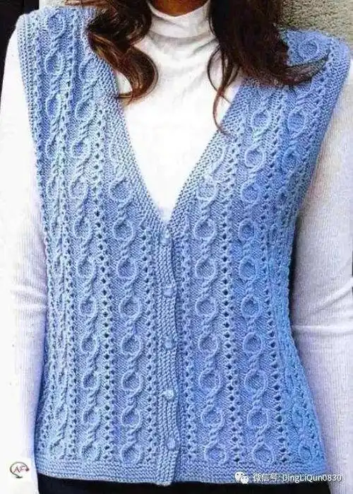 针织作品时尚流行的80款坎肩背心编织花样