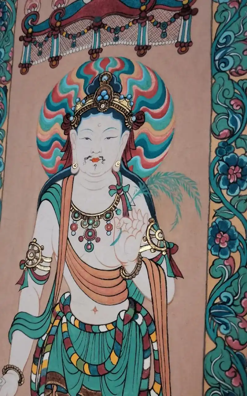 临摹敦煌杨枝观音  #国画  #敦煌  #敦煌壁画  #观音 - 抖音